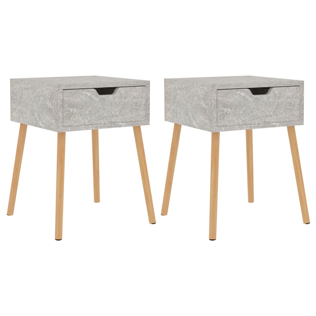 Vidaxl Mesitas de Noche 2 Unidades Madera Contrachapada 40x40x56 Cm