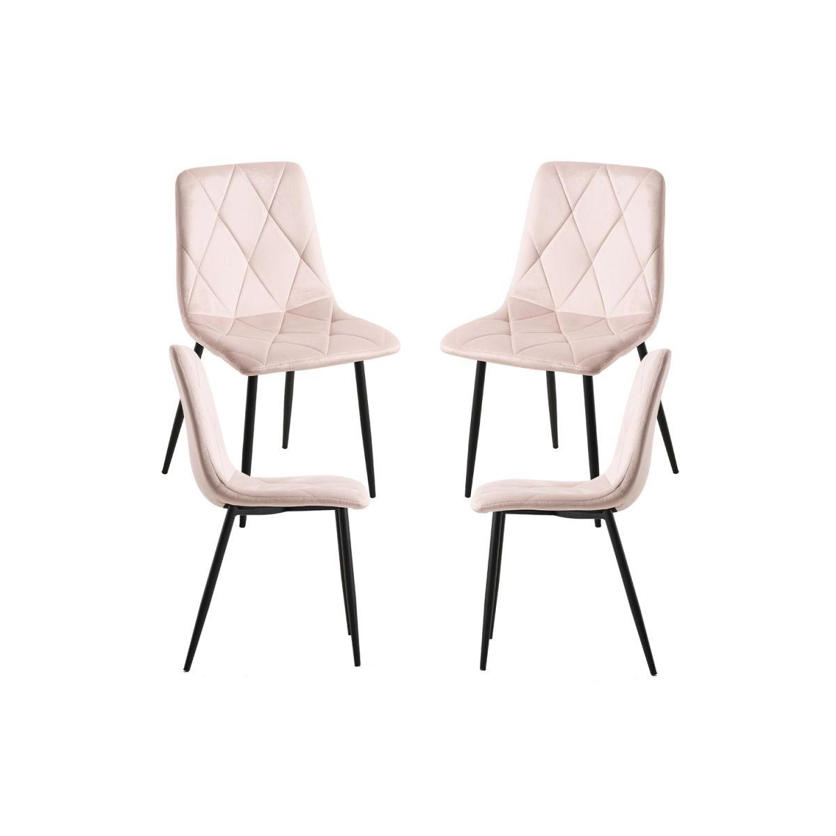 Regalos Miguel - Packs Sillas Comedor - Pack 4 Sillas Lyke Terciopelo - Rosa