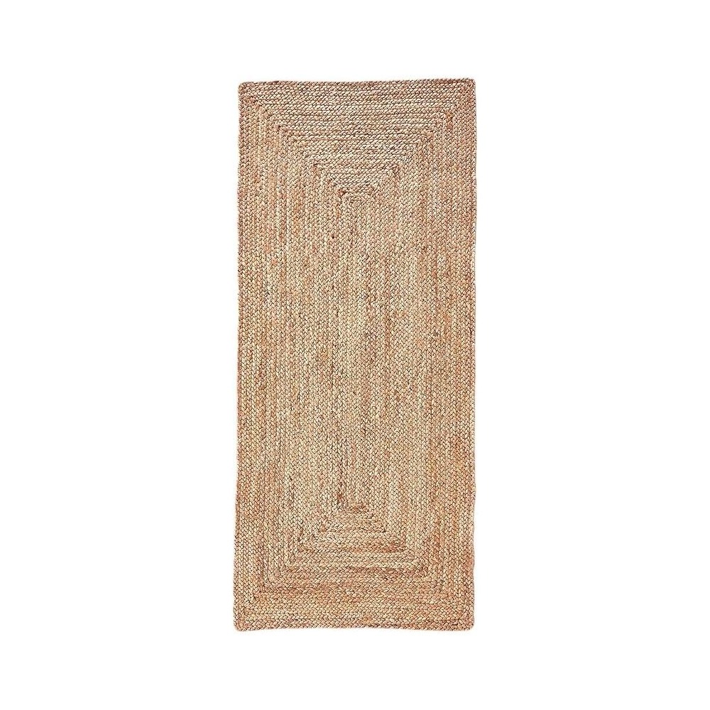 Alfombra de Yute Natural Trenzada a Mano con Forma Rectangular Pasillo, Sala de Estar 100% Fibra Natural. COSHANO