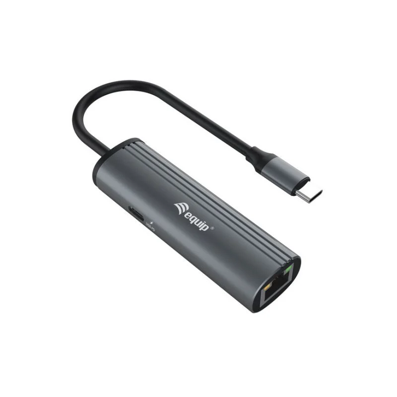 Equip usb-c to rj45 gigabit wake on lan adapter 100w black