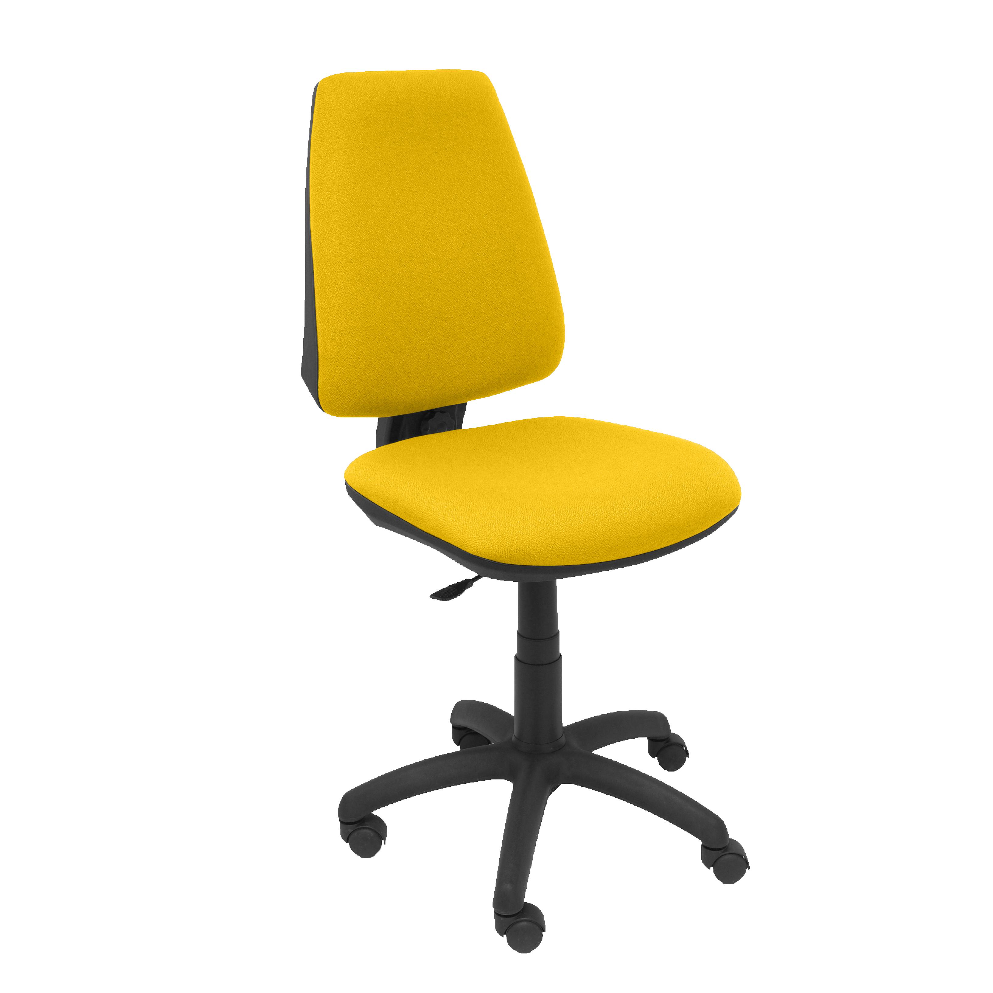 Piqueras Y Crespo Silla de Oficina Ergonómica Amarilla con Mecanismo de Contacto Permanente