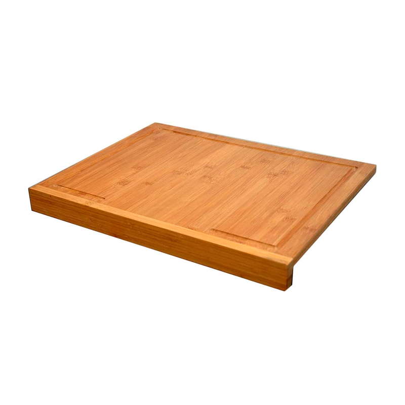 Tradineur - Tabla para cortar pan de madera con recogemigas y rejilla  extraíble, madera natural, cocina, 29,7 x 18,9 x 3 cm