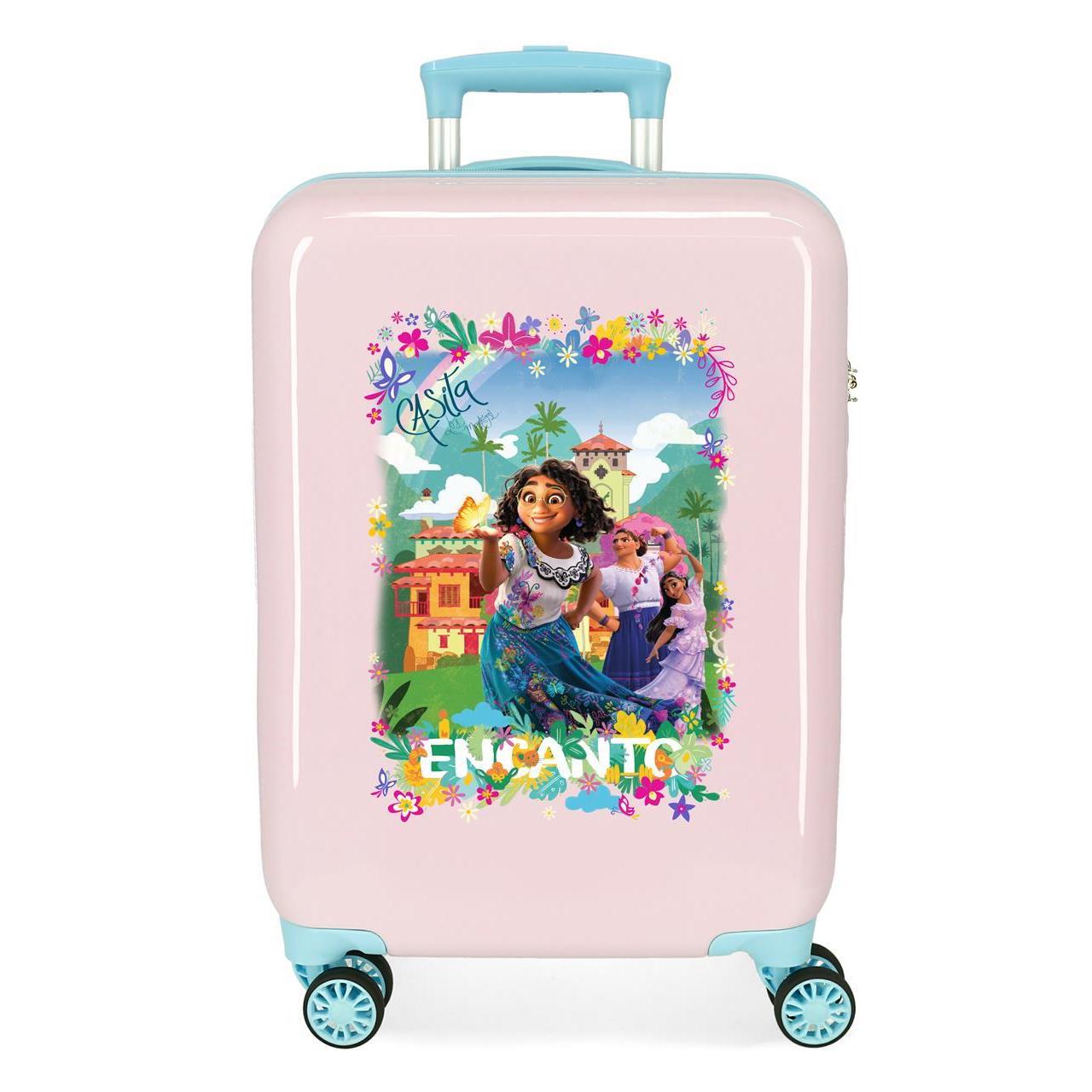 Maleta de cabina Disney Encanto casita los madrigal rosa 55x38x20cm