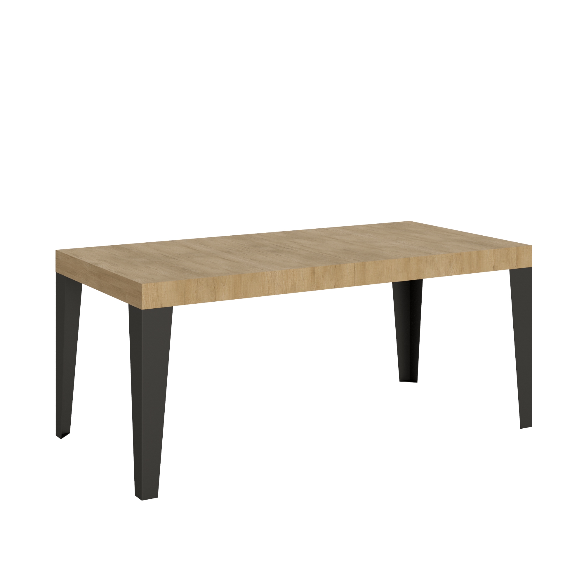 Mesa extensible 90x180/440 cm Roble Flameado Nature Estructura Antracita - Itamoby