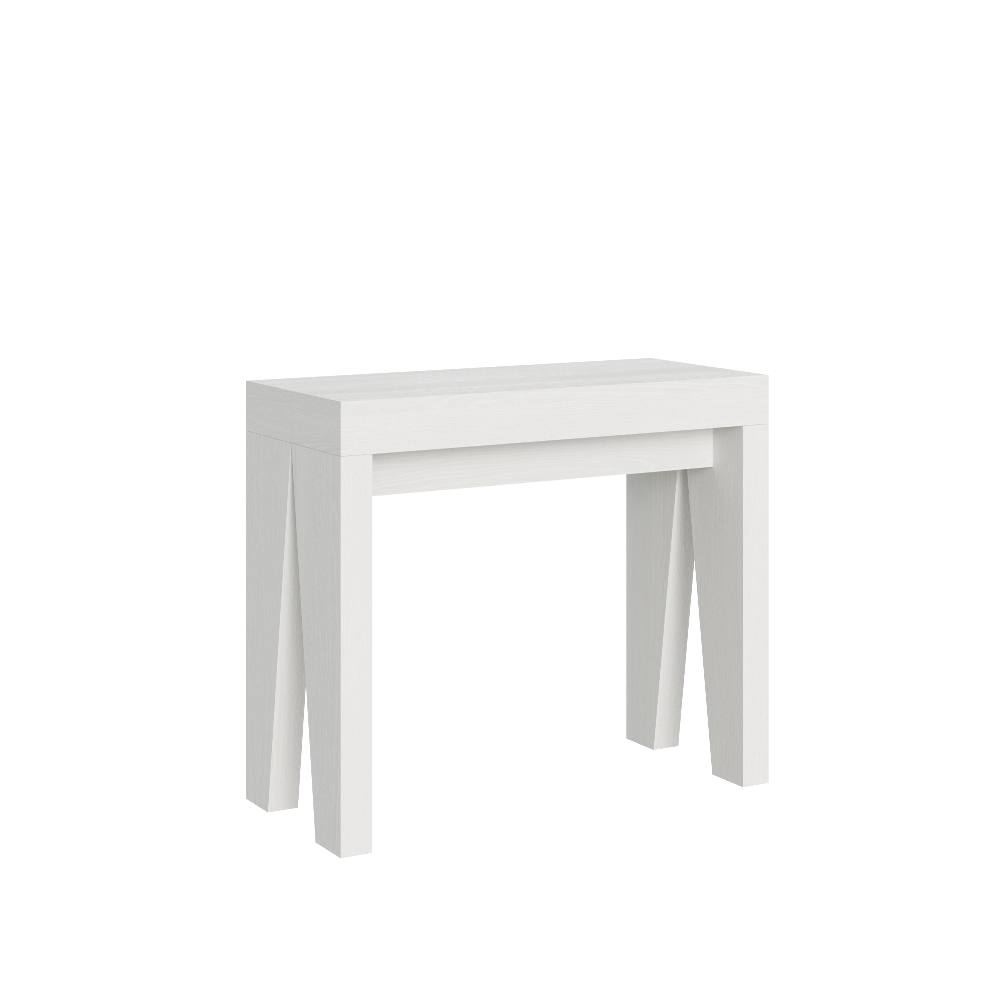Consola extensible 90x40/300 cm Naxy Blanco Fresno - Itamoby