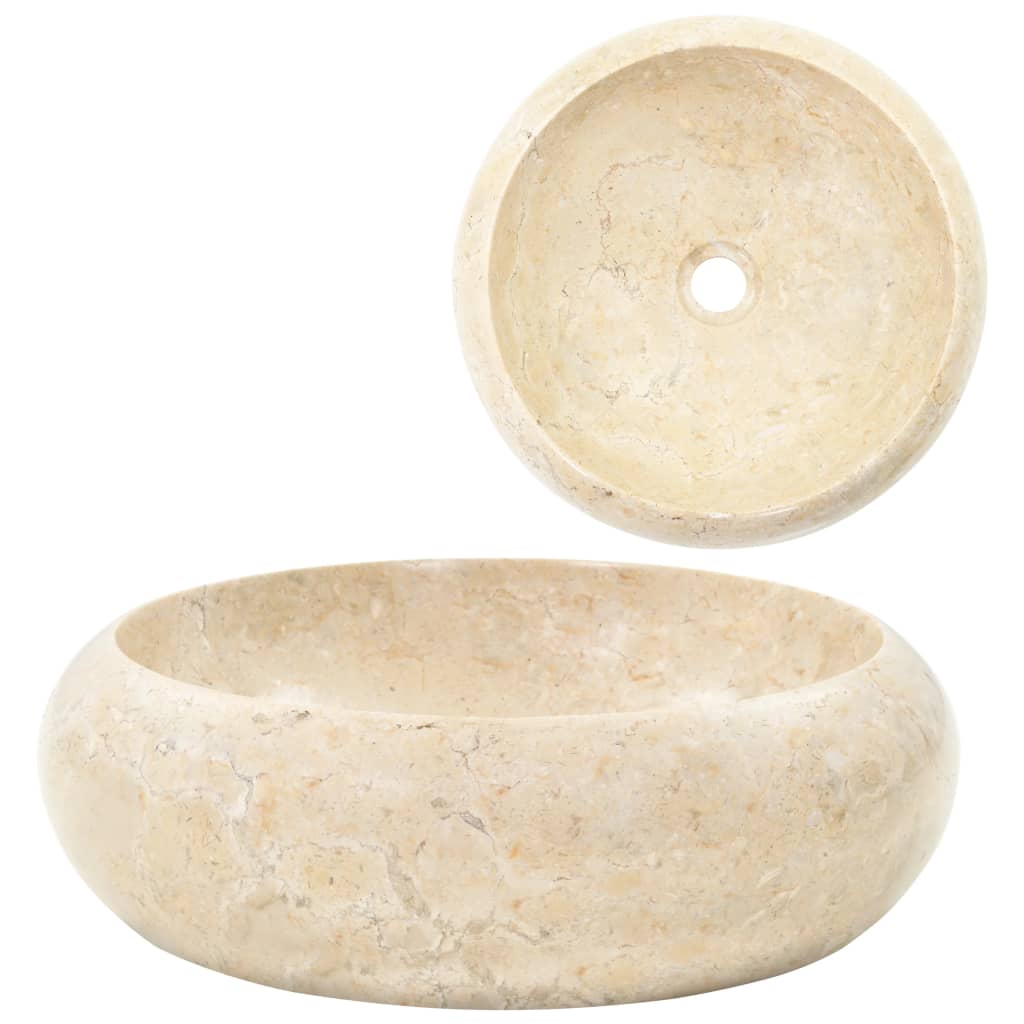 vidaXL Lavabo Mármol Piedra Natural Mobiliario Baño Lavabos Grifos Color Negro,  Crema, y mas