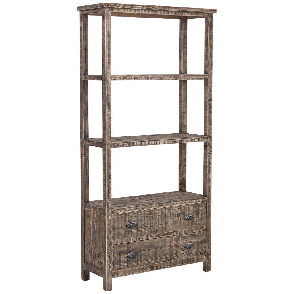 Wonderlust Deco - Estantería de madera marrón 99x38x201h cm Marrón 99x38x201h cm