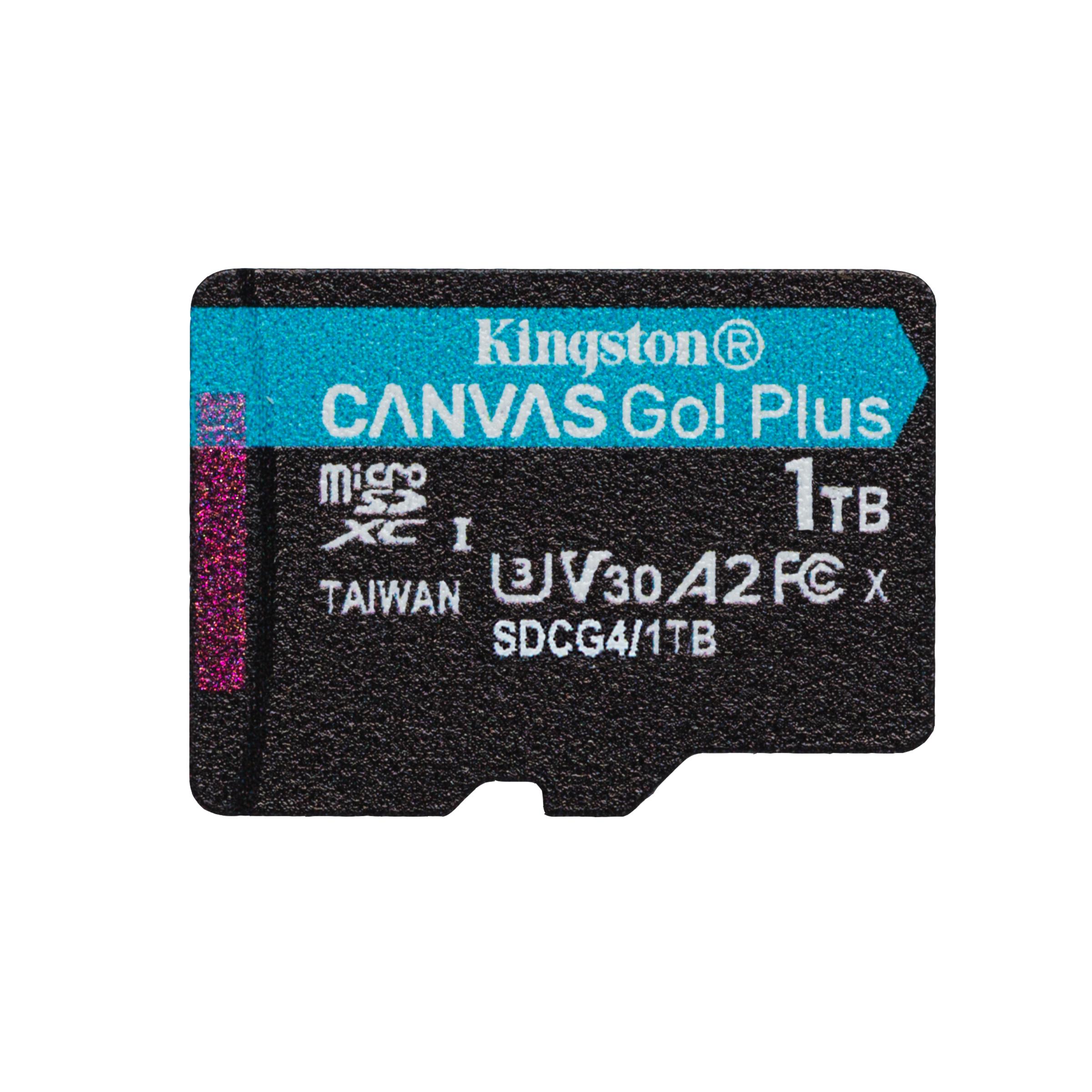 Kingston Technology 1 TB microSDXC Canvas Go Plus Gen4 200R A2 U3 Paquete individual sin ADP