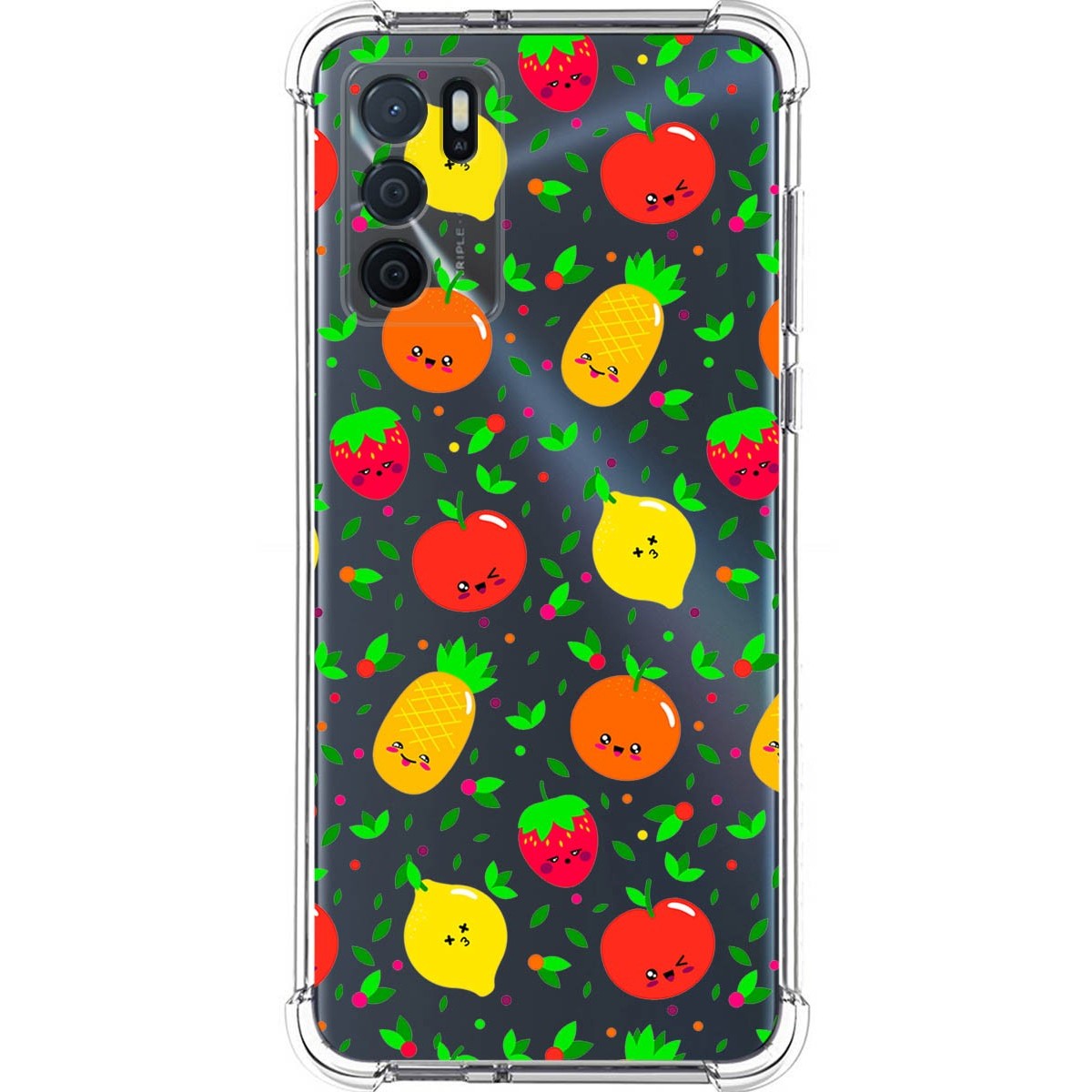 Funda Silicona Antigolpes para Oppo A16 / A16s diseño Frutas 01 Dibujos