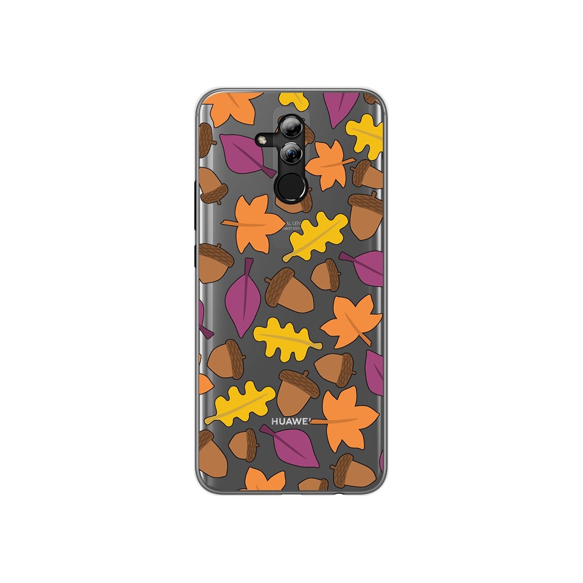 Tumundosmartphone Funda Gel Transparente para Huawei Mate 20 Lite Diseño Otoño Dibujos