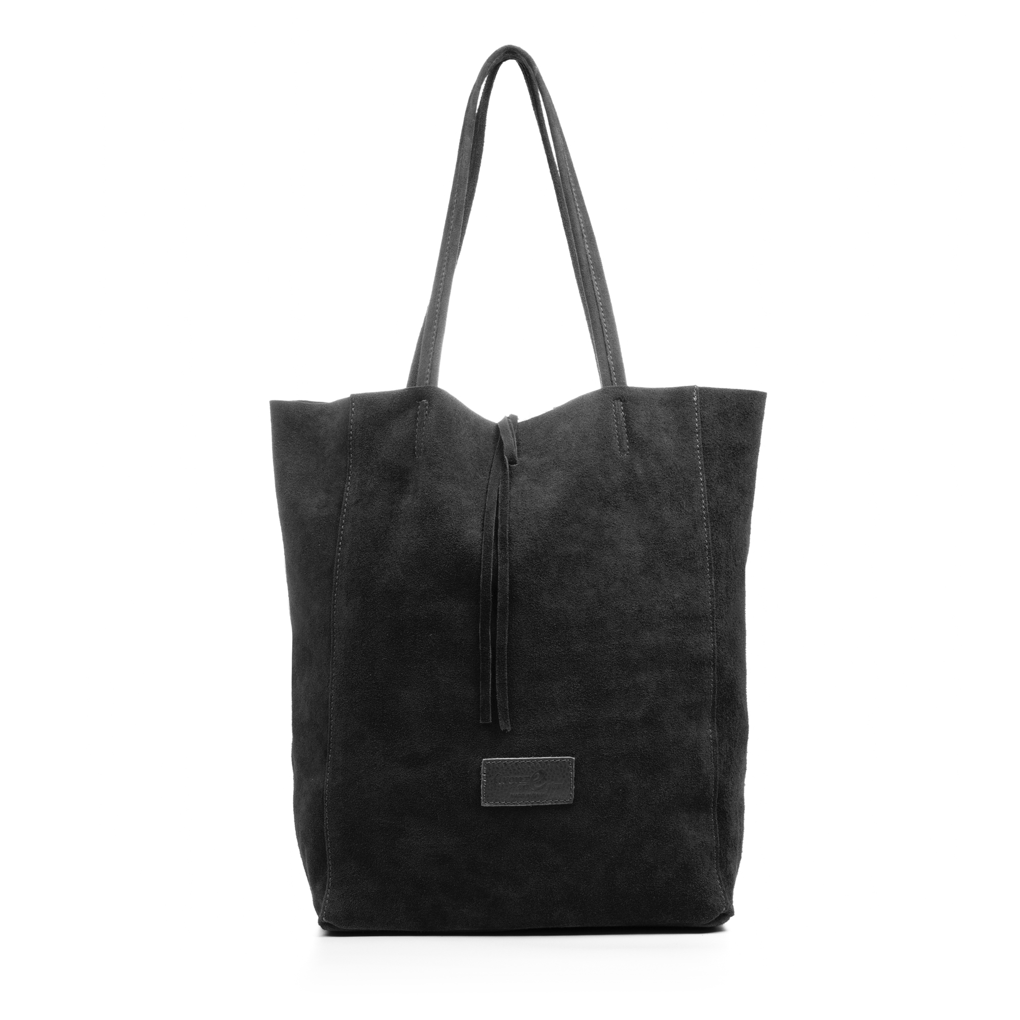 FIRENZE ARTEGIANI Sefora Bolso Shopper Mujer.Piel auténtica Gamuza Fabricado en Italia 29x14x35 Cm.