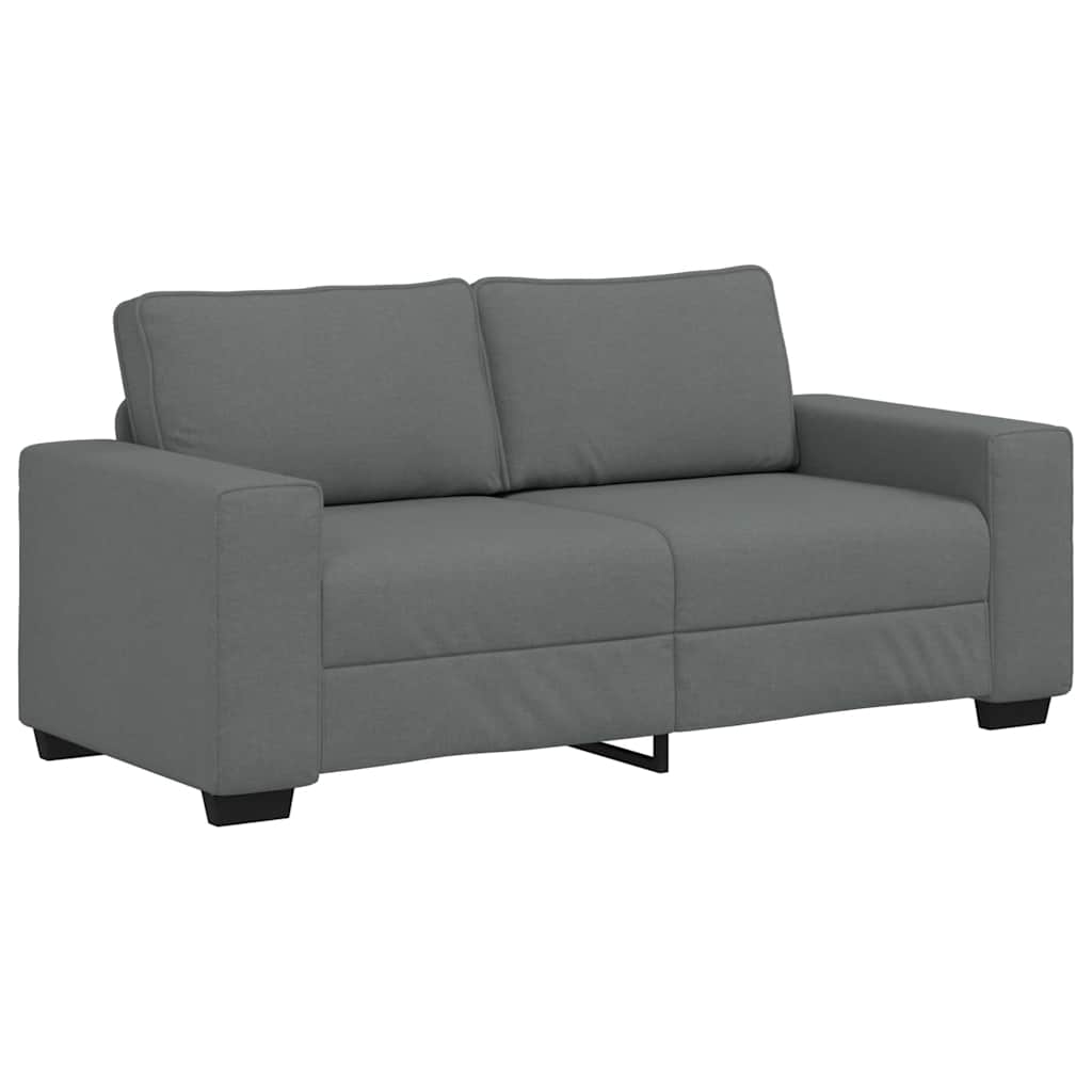 vidaXL Sofá de 2 plazas de tela gris oscuro 180x77x82 cm