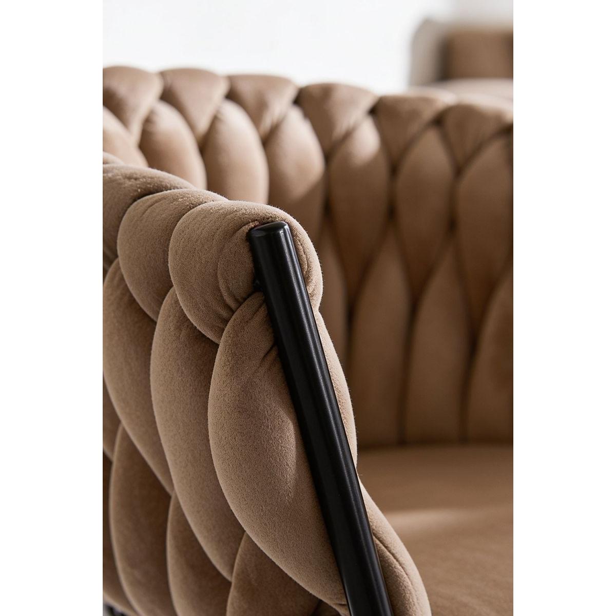 Regalos Miguel - Sillas Comedor - Silla Widny Black Terciopelo - Champán