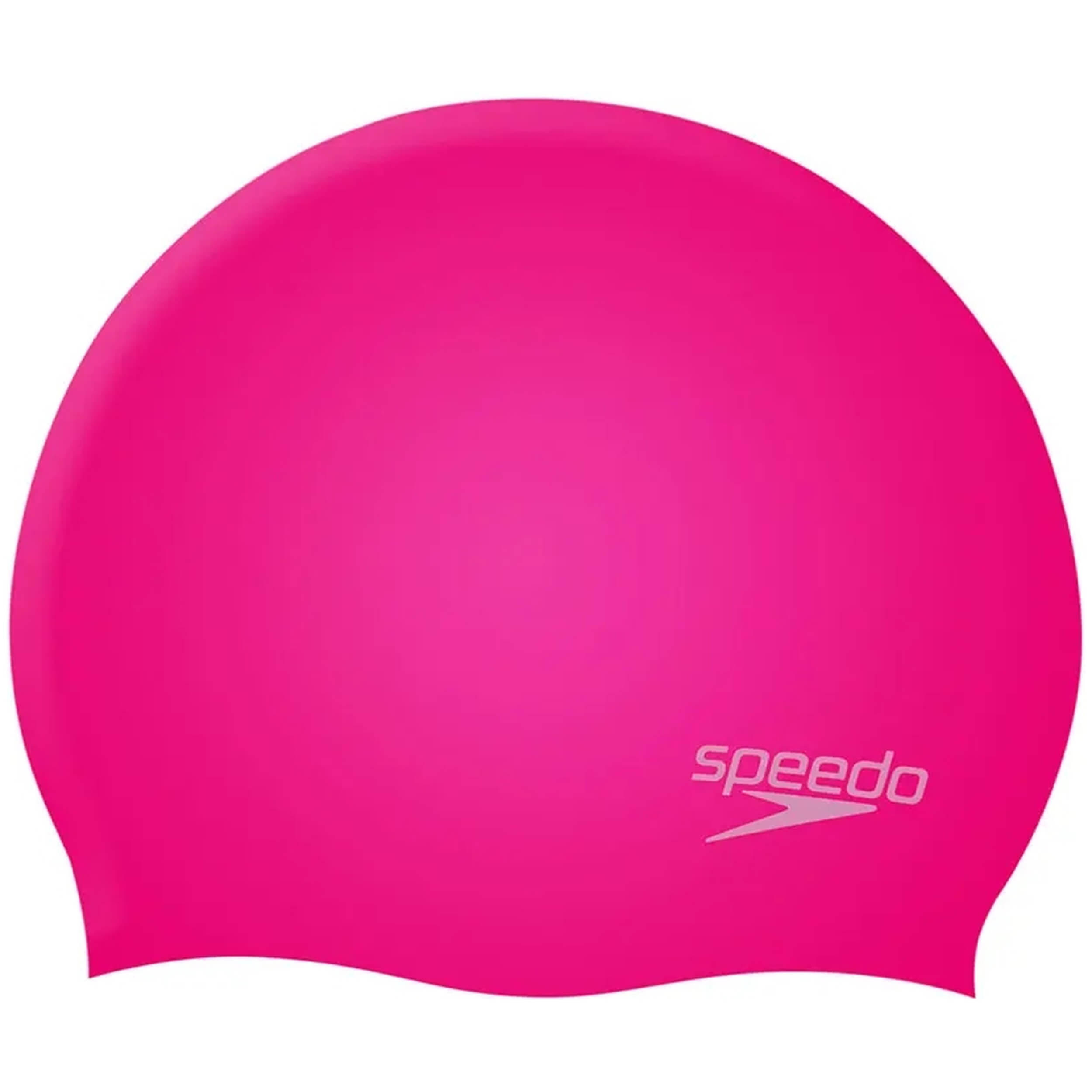 Gorro Speedo modelo Plain Moulded Silicone Junior en color Rosa
