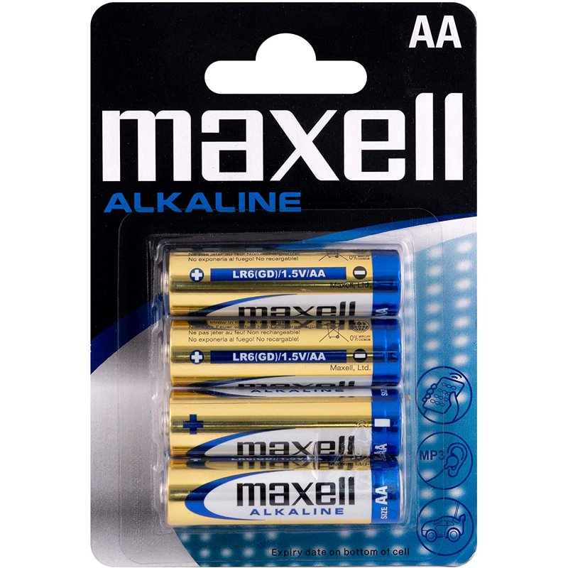 Maxell - Maxell Alkaline 4 Pilas LR6-AA