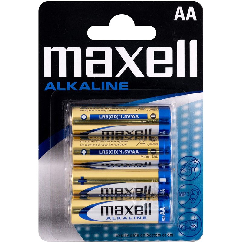 Maxell Alkaline LR6-AA: Pilas Alcalinas, Salinas y de Litio