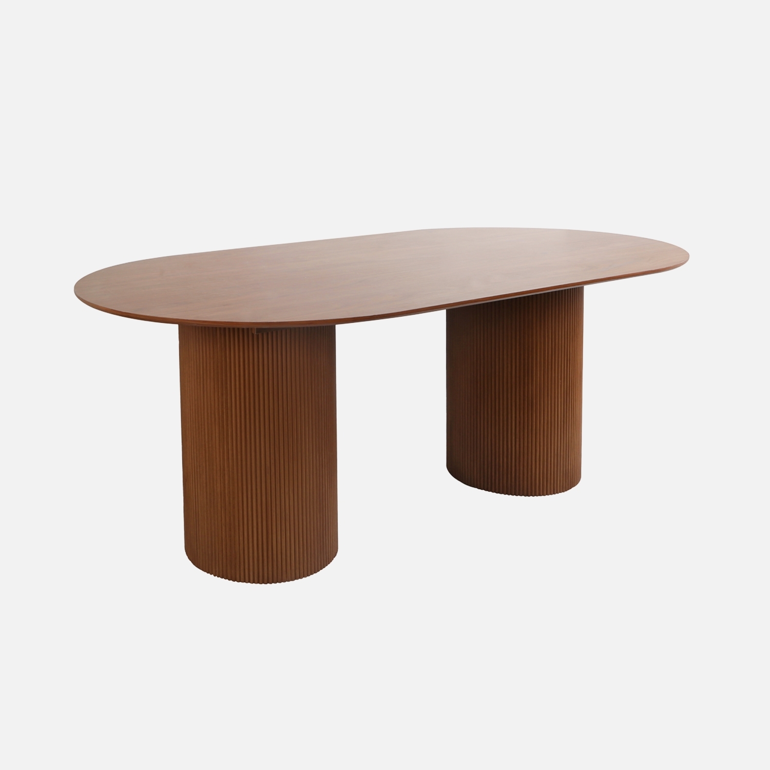 sweeek - Mesa de comedor con efecto de madera con 4-6 plazas, 180cm , Faro , 180x100x76