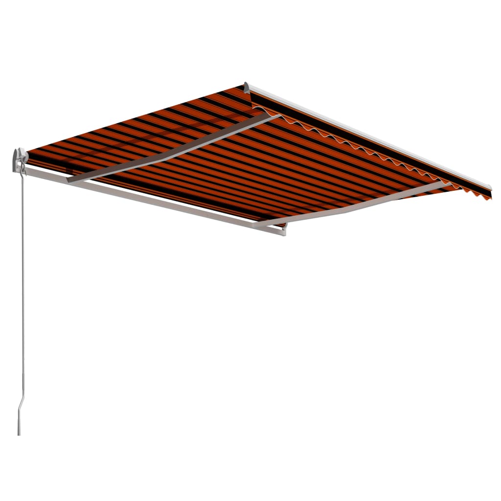vidaXL Toldo manual retráctil naranja y marrón 400x300 cm