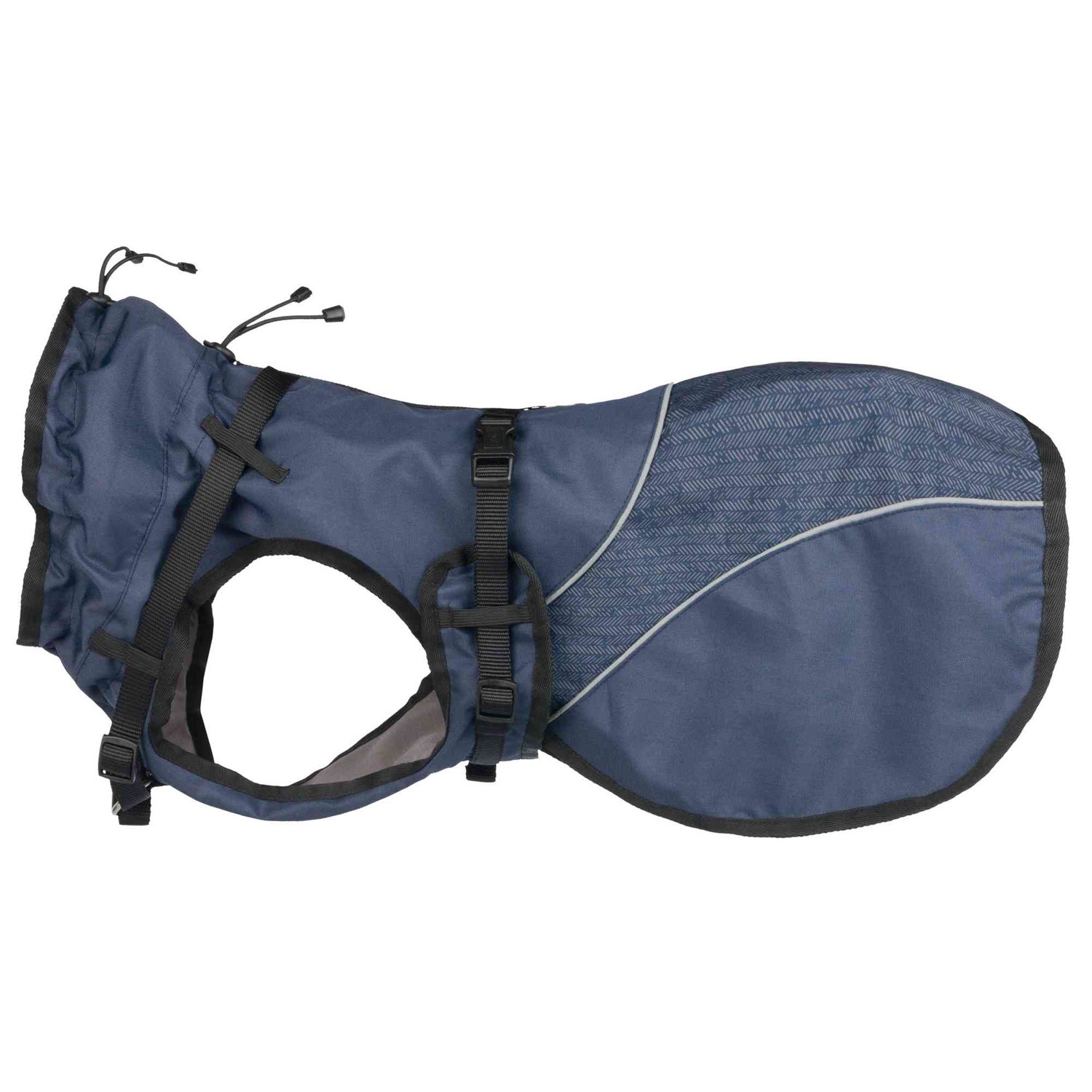 Trixie Capa Impermeable con Arnés Integrado para Perros con Babero y Bandas Reflectantes