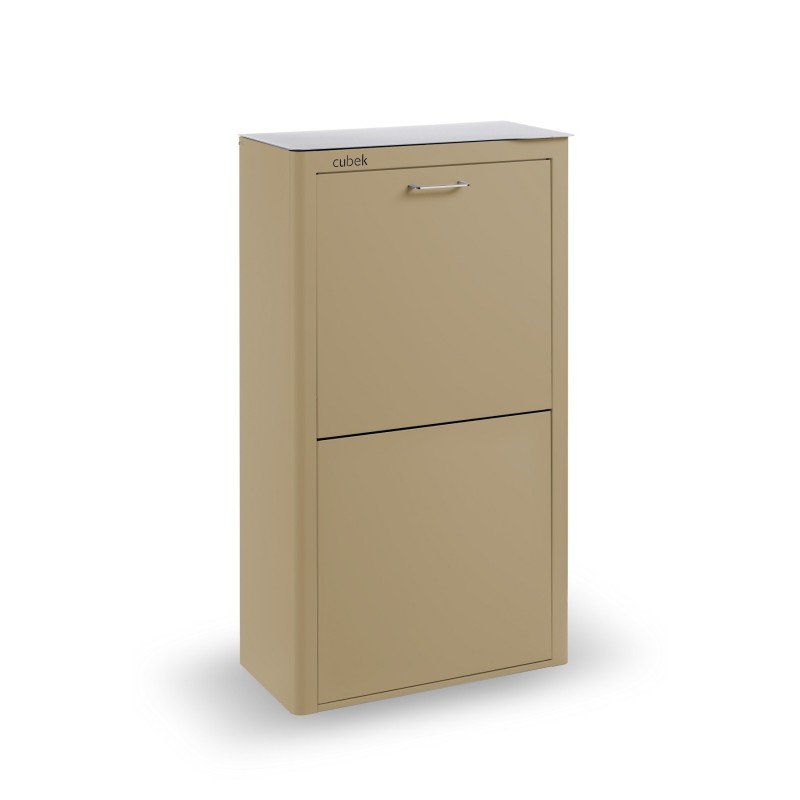 DON HIERRO - Cubo de basura y reciclaje lacado, 4 cubos gran capacidad, CUBEK-