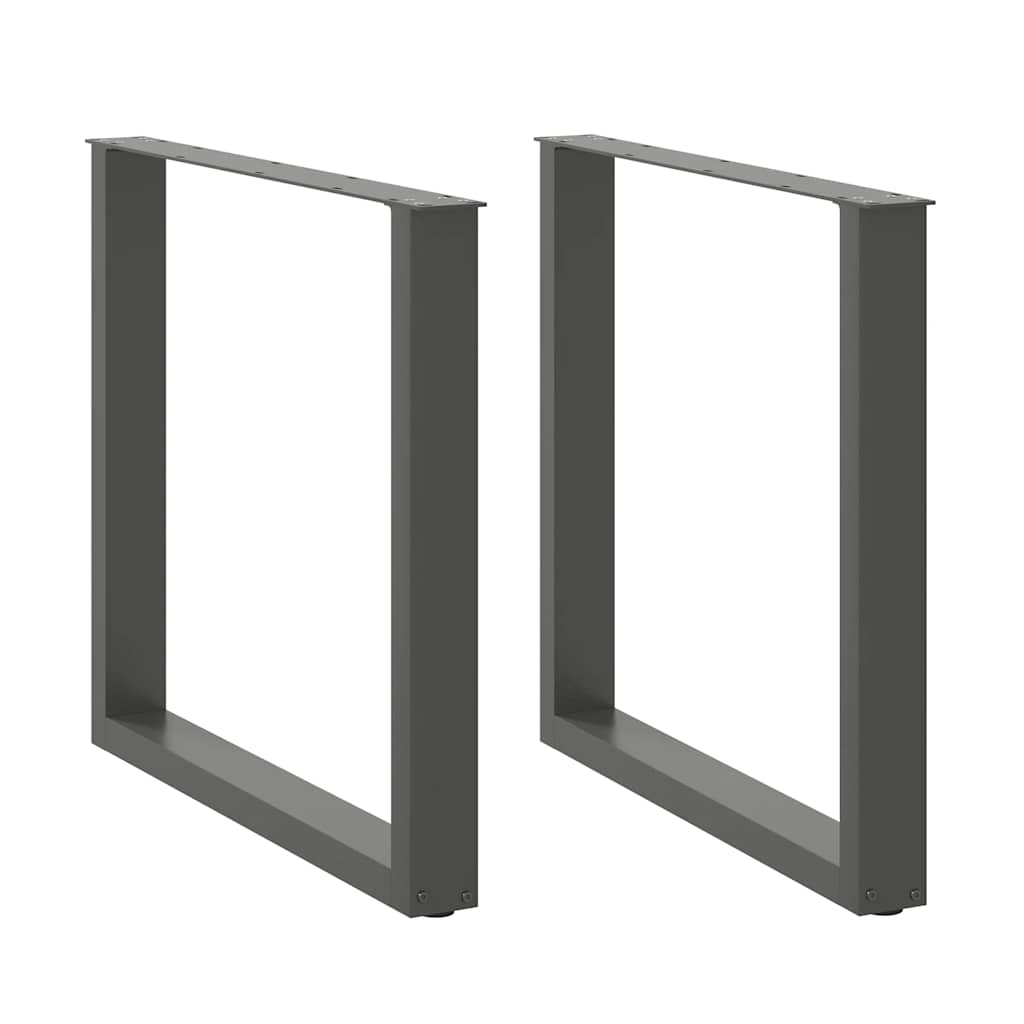 vidaXL Patas para mesa de comedor en forma de U (2 unidades) 90 x (72-73) cm, acero