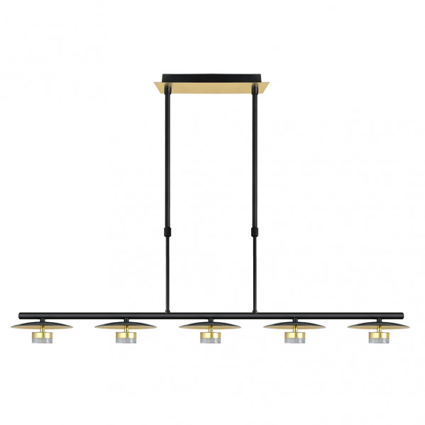 Lampara ciudad del cabo 5l 30w 4000k  negro/oro regx104x15 cm 2400 lm