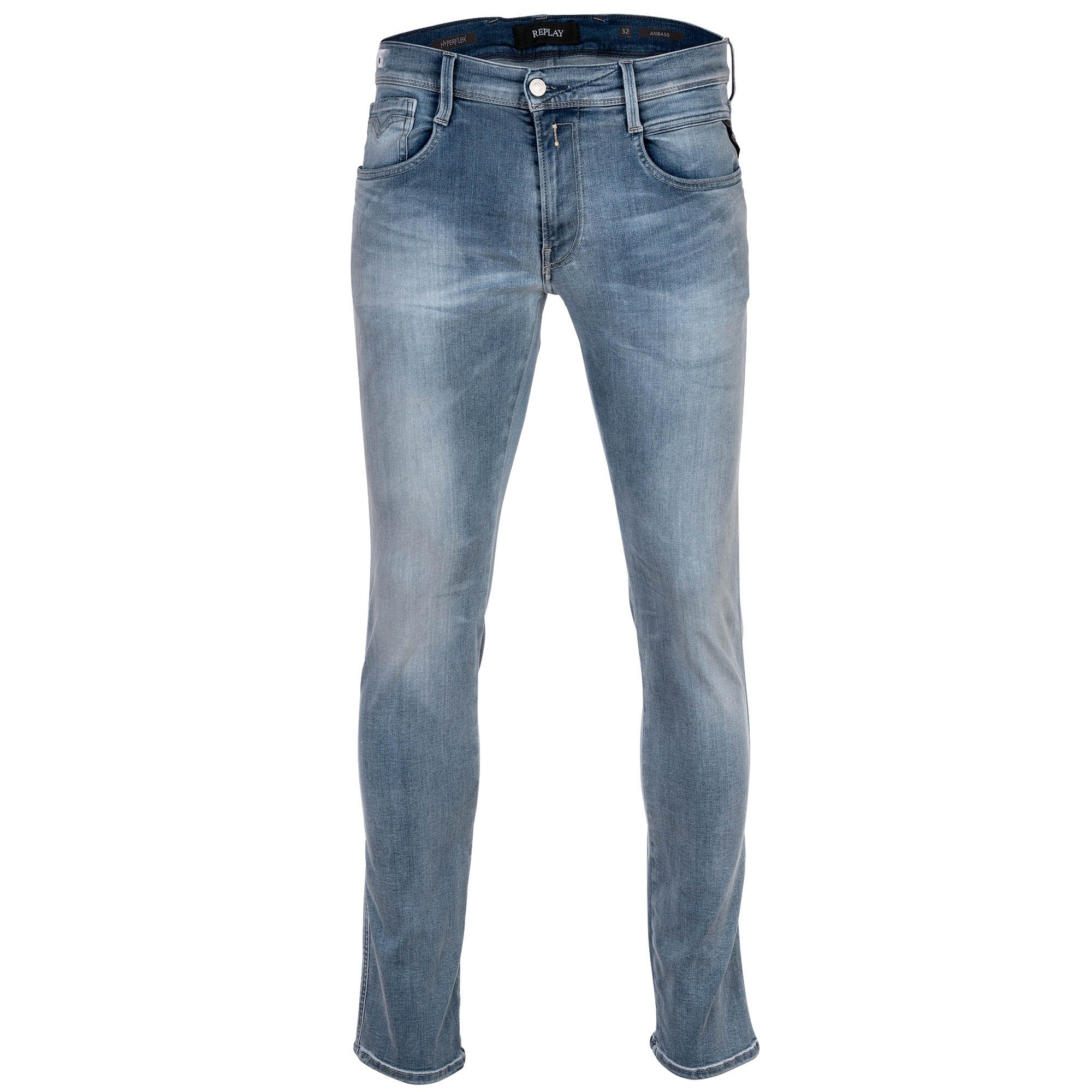 REPLAY Vaqueros Hombre - Hyperflex ANBASS, Denim elástico, Slim Fit Hyperflex ANBASS