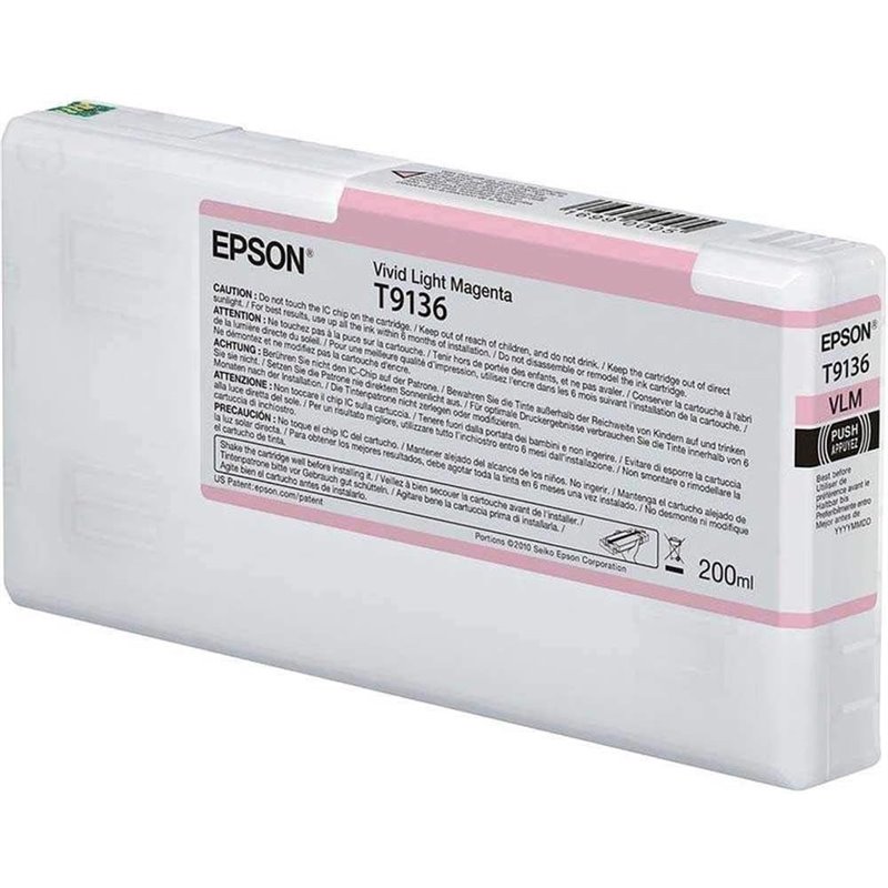 Epson original T9136 Vivid Light Magenta Ink C13T913600 200ml