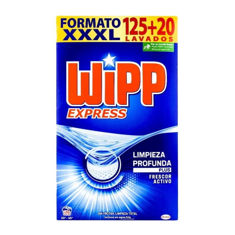 Wipp Express - Wipp Express detergente en polvo Limpieza Profunda Plus 145 lavados