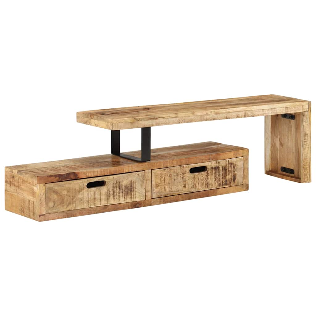 vidaXL Mueble de TV (118-200) x 30x40 cm Madera maciza Mango