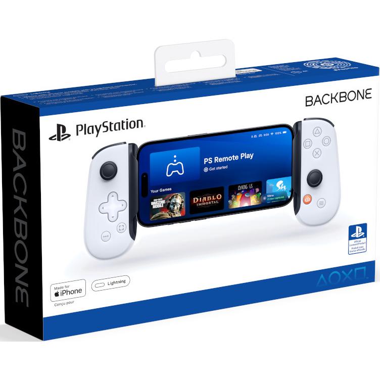 Backbone One for iPhone PlayStation Edition Blanco Lightning Gamepad PC, Playstation, Xbox, iOS