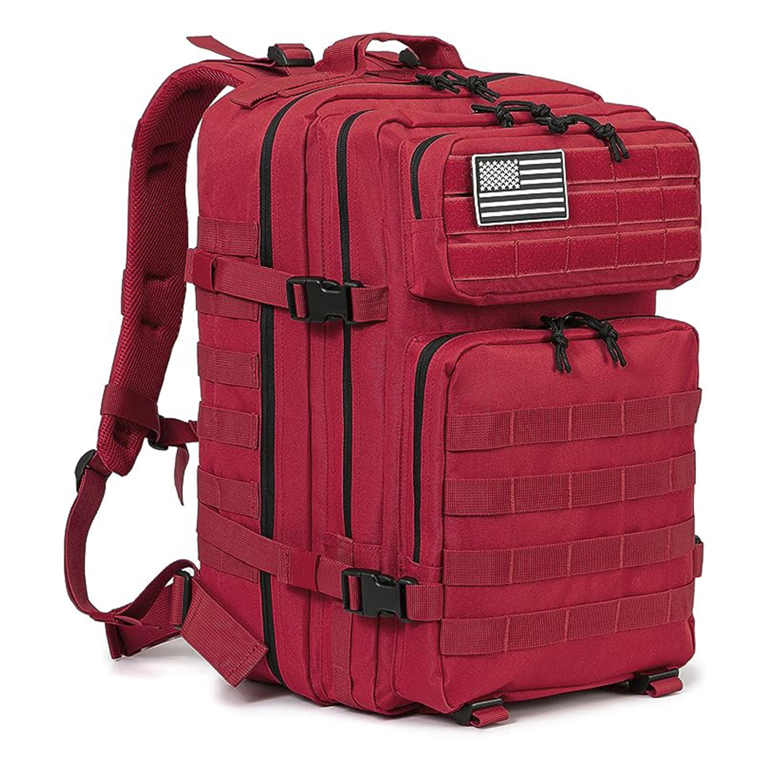 DAM Mochila táctica militar de 45 Litros con sistema Molle de gran capacidad e impermeable. Perfecta para emergencias, días de caza, senderismo y acampadas. 33x29x45 Cm.
