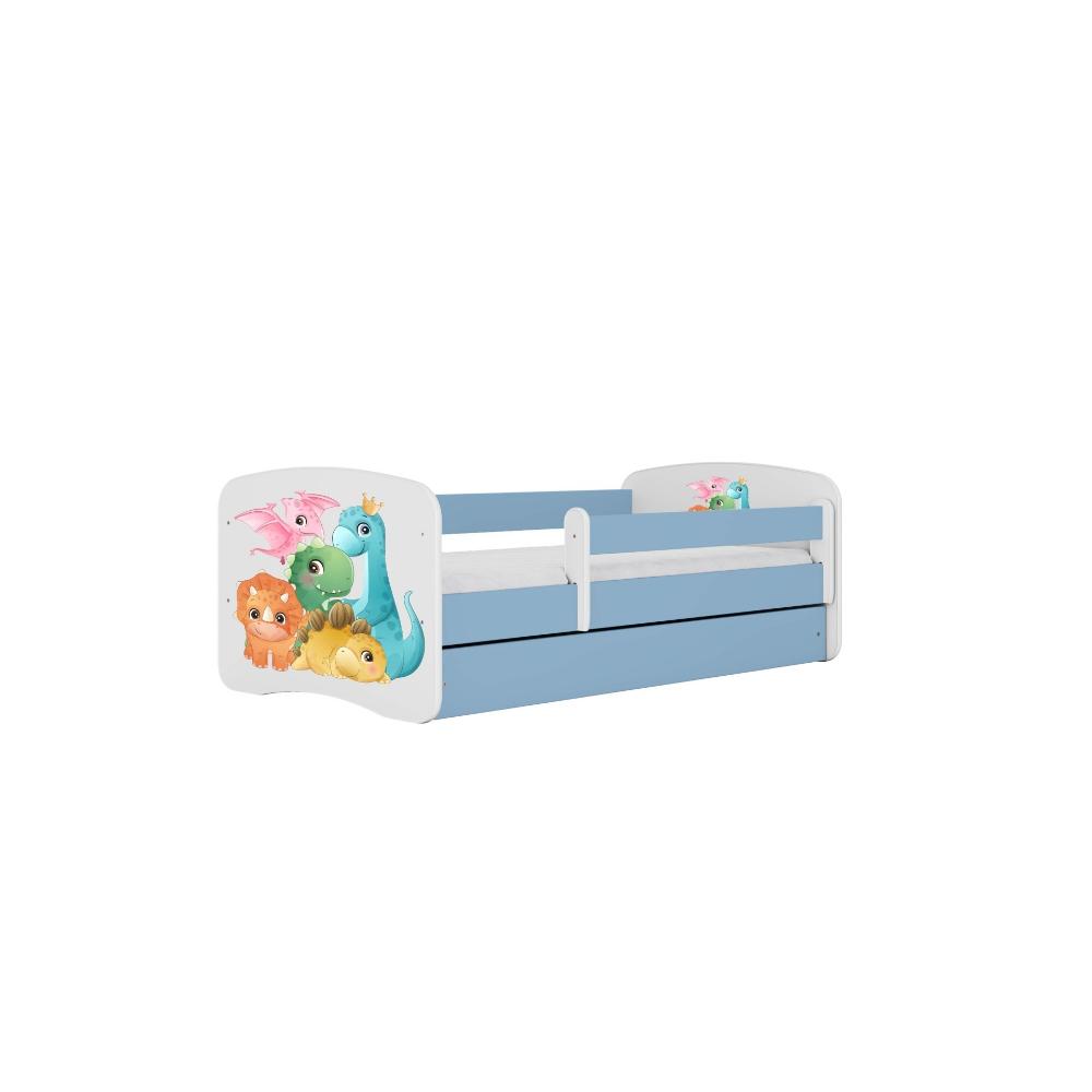 Cama 160 x 80 cm Kocot Kids com colchão BabyDreams Tiny Dinos Blue