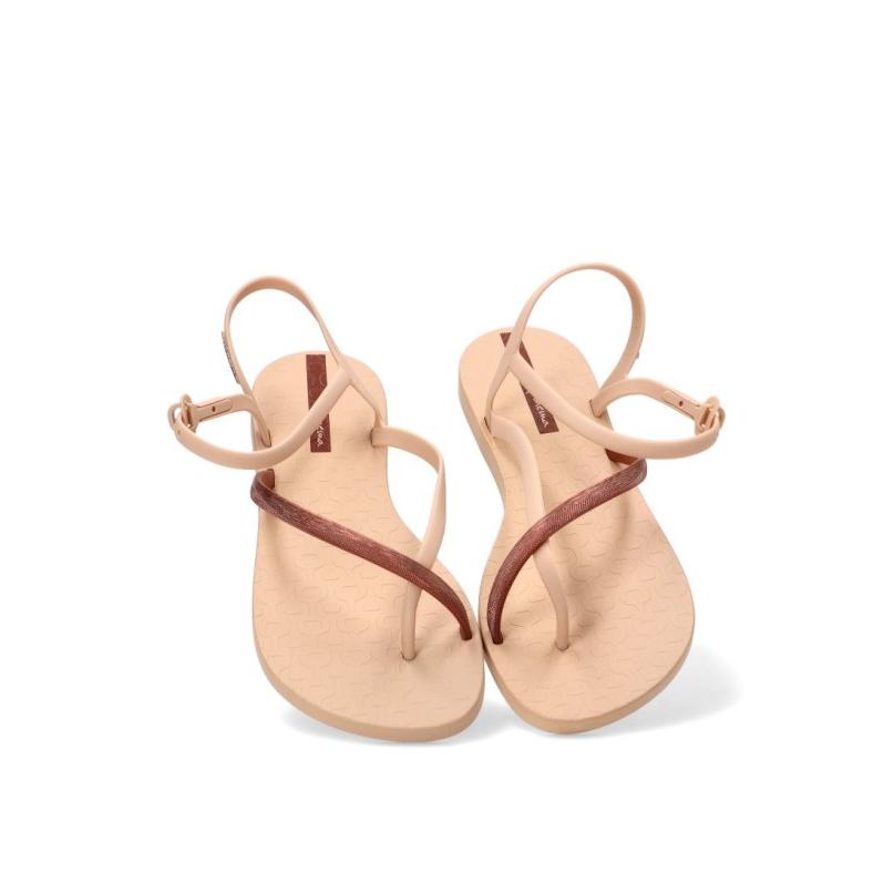 Chanclas Sandalias Playa Sandalia Playa Ipanema - Mujer - Suela Plana - Modelo 83782 - Color Beige