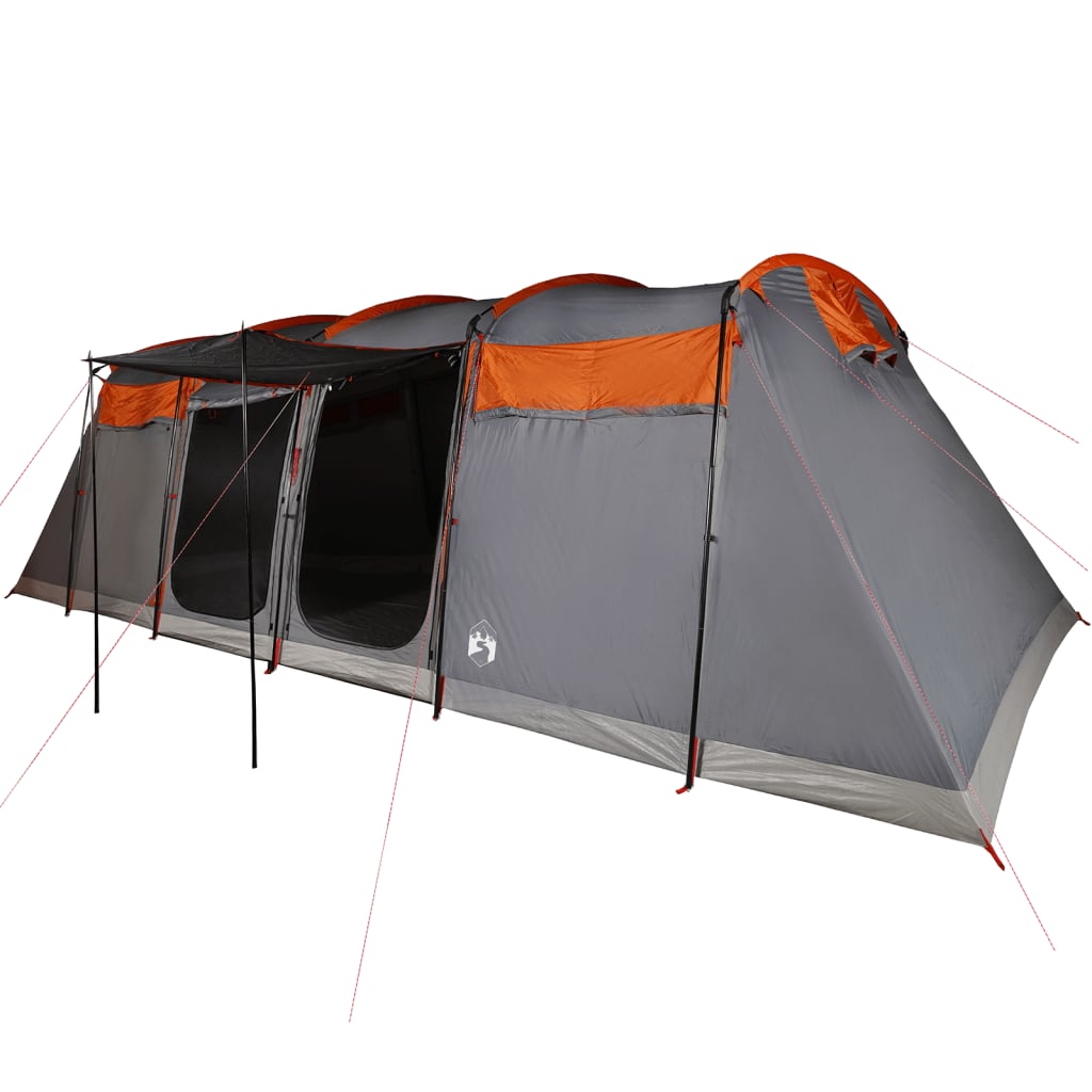 vidaXL Tienda campaña familiar túnel 10 personas impermeable Color Gris y naranja,  Azul,  Verde y mas