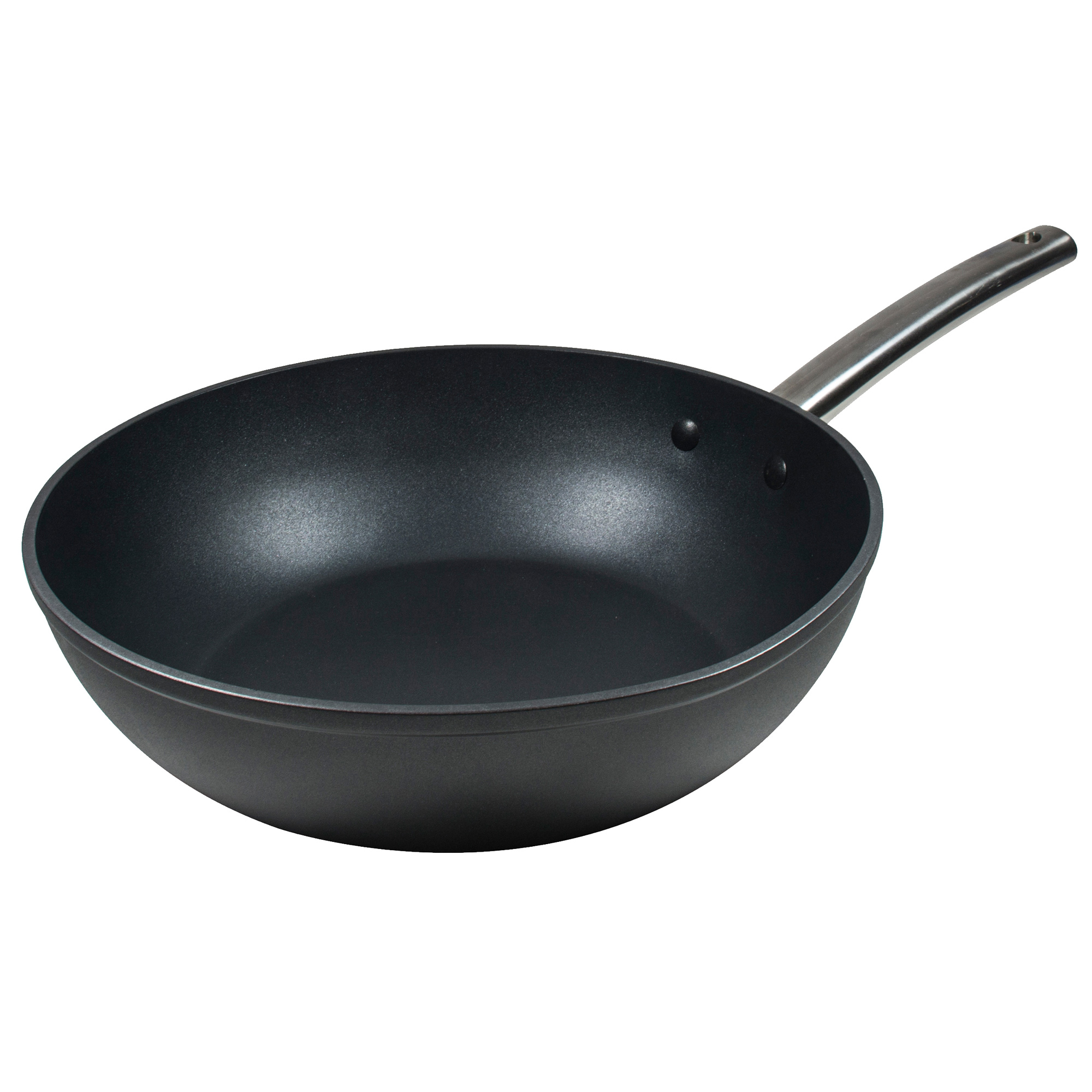 Bergner Wok de Aluminio Forjado para Cocina Asiática con Revestimiento Antiadherente Quantanio