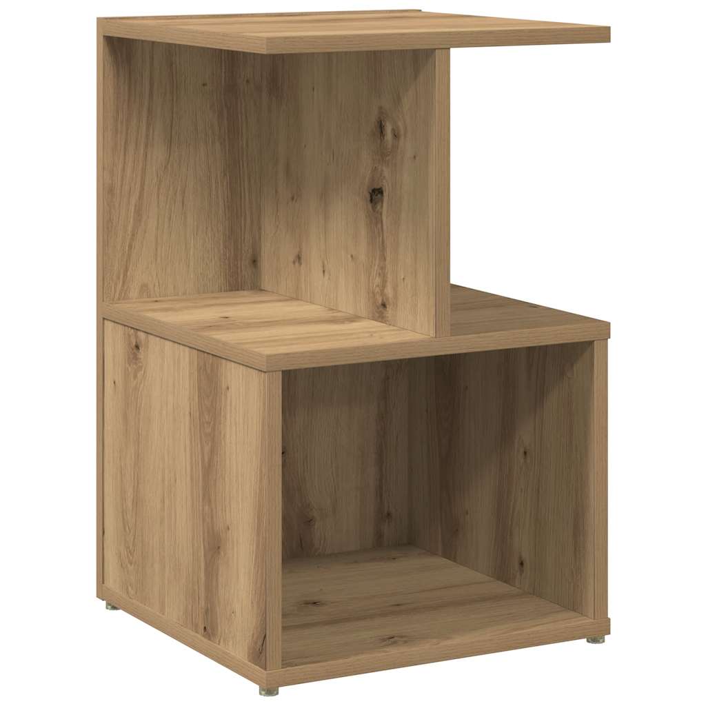 vidaXL Mesita de noche madera de ingeniería roble artisian 35x35x55 cm