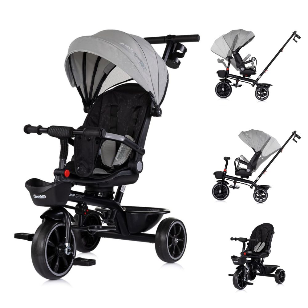 Chipolino Triciclo con Capota y Mango Parental MAX SPORT