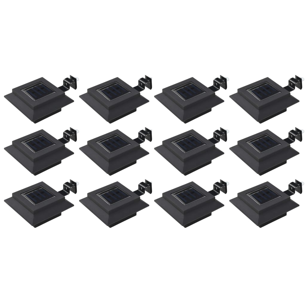 vidaXL 12x Lámparas Solares LED de Exterior Cuadradas 12cm Iluminación Color Blanco,  Negro, y mas