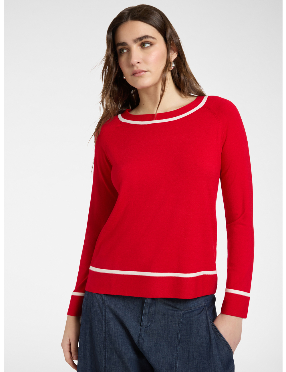 Elena Mirò - Jersey de cuello redondo a rayas