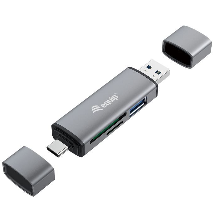 Equip external card reader usb 3.0 dual usb/usb-c connection