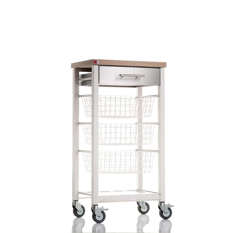 DON HIERRO - Carrito de cocina, carrito verdulero ONDA-