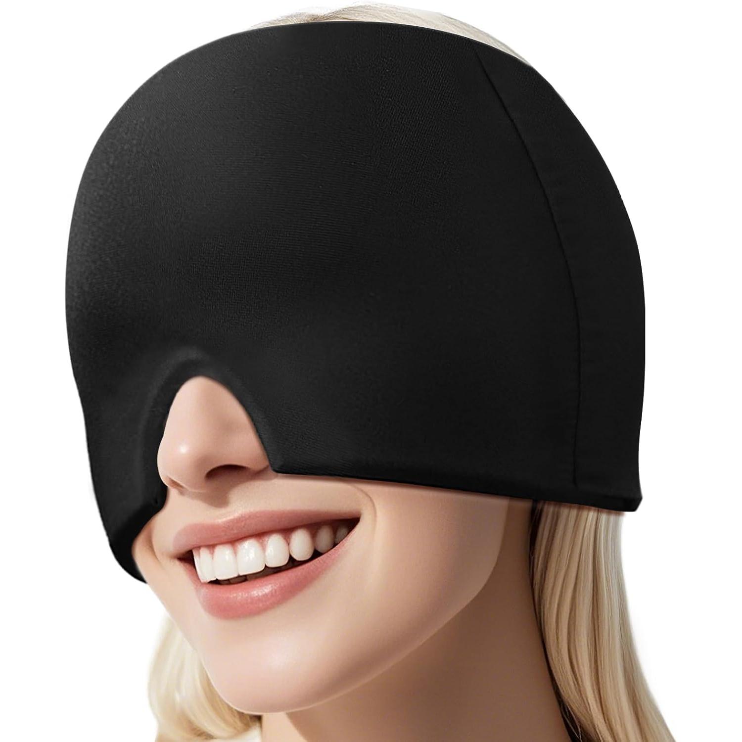 Gorro para Frío y Calor, Antifaz Gel Bloquea la Luz, Material Suave y Cómodo, Hecho de Nylon y Spandex