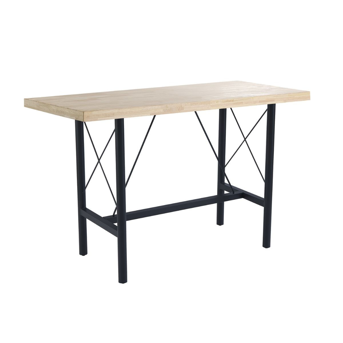 Mesa alta Tams diseño fijo nordish/negro 100x160x70cm Adec