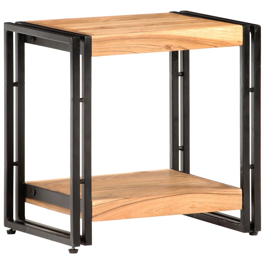 Vidaxl Mesa Auxiliar de Madera Maciza Reciclada 40x30x40 Cm