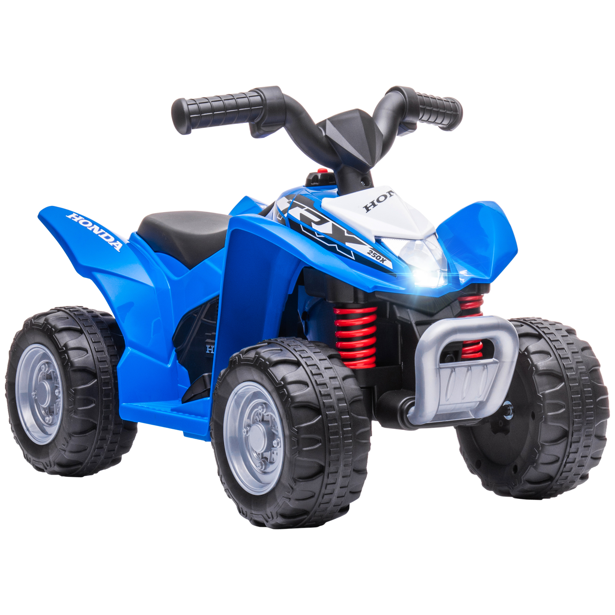 AIYAPLAY Quad Eléctrico para Niños de 18-36 Meses Vehículo Eléctrico a Batería 6V Infantil con Faros LED Bocina Velocidad de 2,8 km/h y Avance 65,5x38,5x43,5 cm