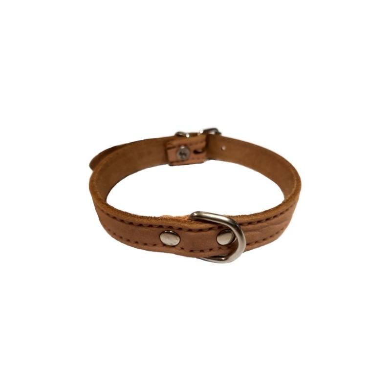 Collar Piel Labrada 12X300. Tostado Raza Mini.