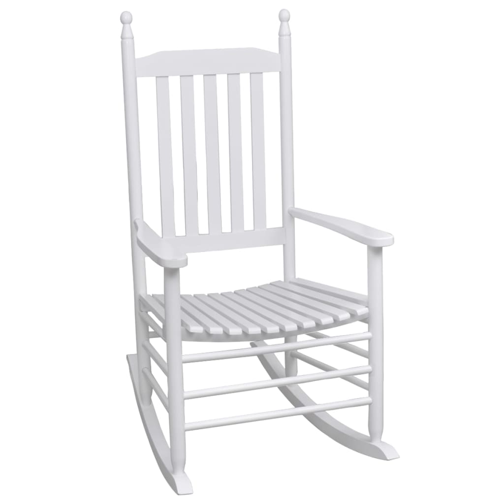 vidaXL Mecedora con asiento curvo madera de álamo