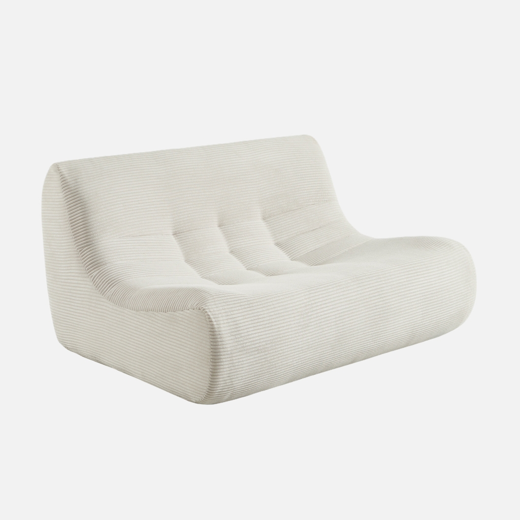 sweeek - Sillón de pana gruesa, 2 plazas , Sokol pana , 137x105x72