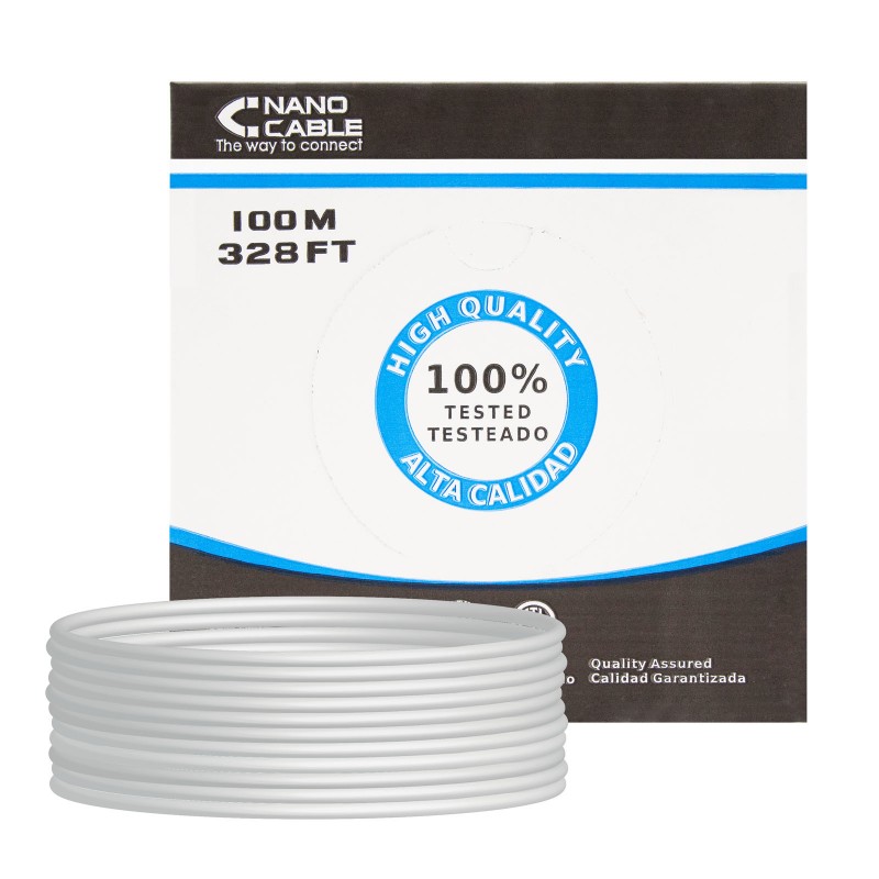 Nanocable - CABLE RED RJ45 CAT.5E UTP RIGIDO AWG24, 100 M 10.20.0302